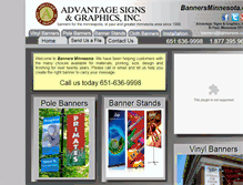 Tablet Screenshot of bannersminnesota.com